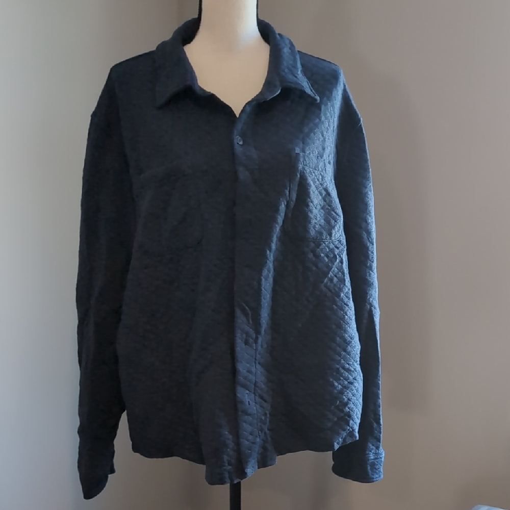 Goodfellow & Co Men's Navy Quilted Shirt Jacket